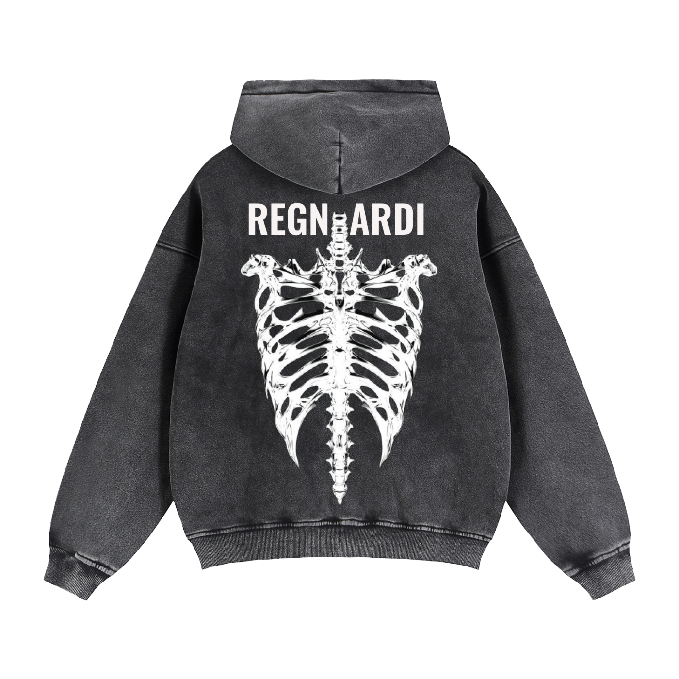 REGNARDI zip up skelly hoodie