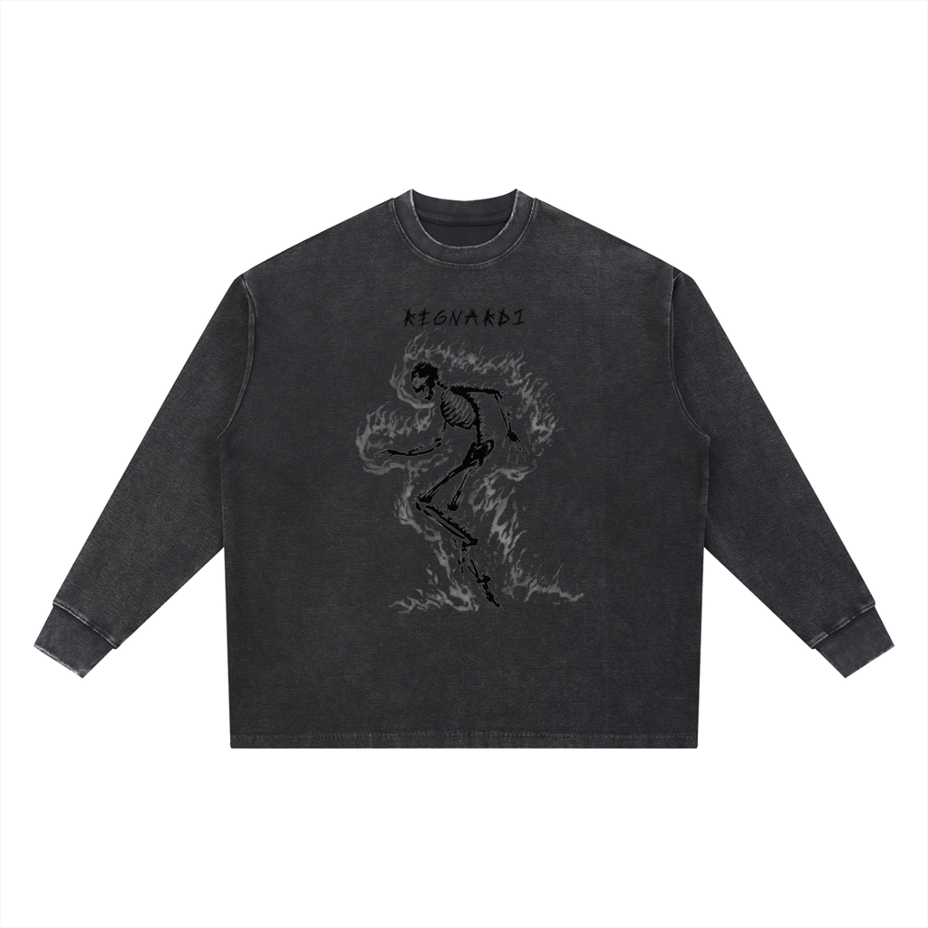 REGNARDI fire skelly waffle knit