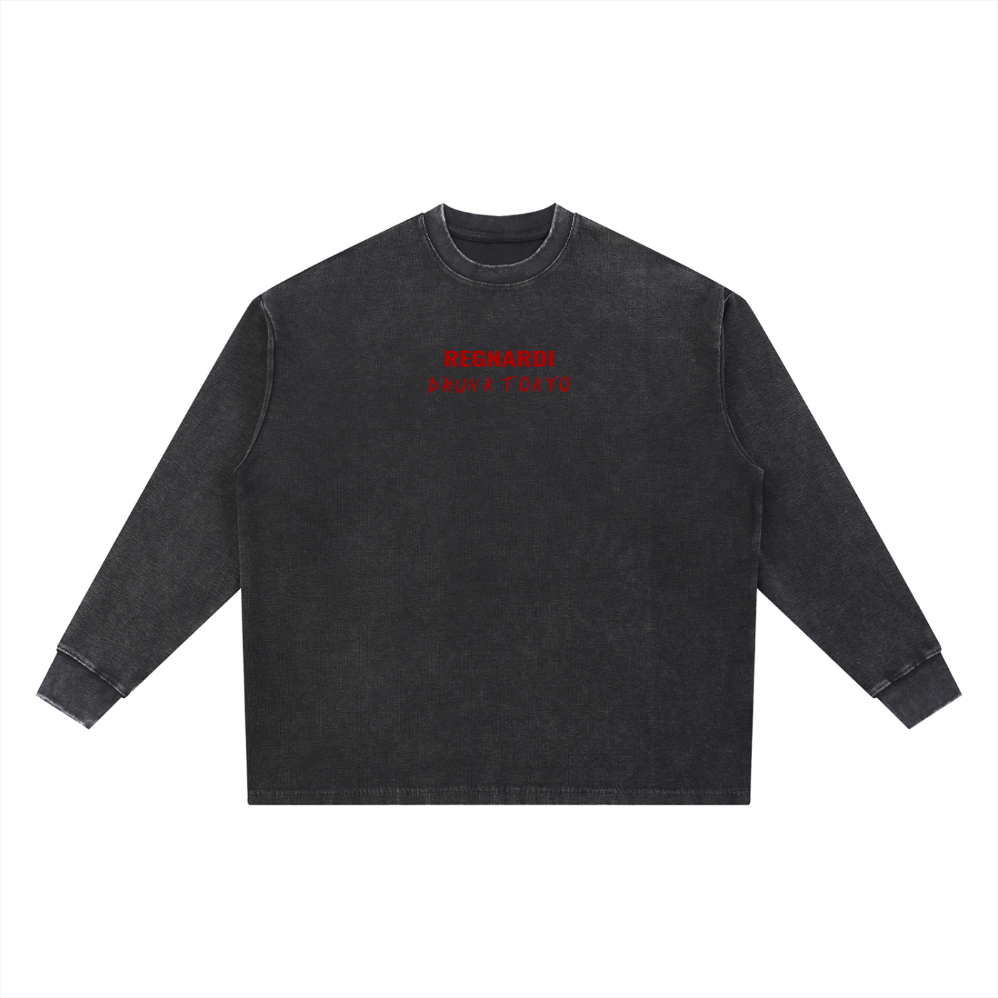DRUNK TOKYO waffle knit T
