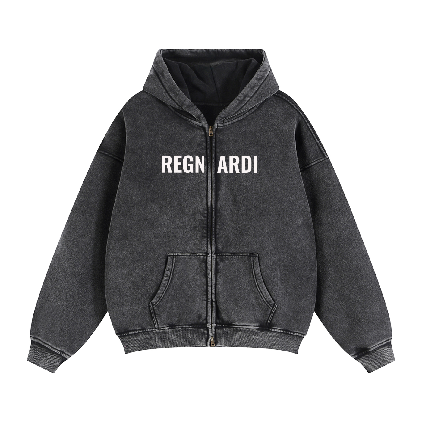 REGNARDI zip up skelly hoodie